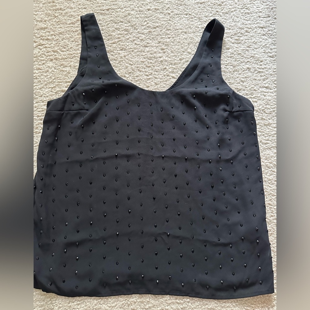 Express studded front and back black tank -Small petite